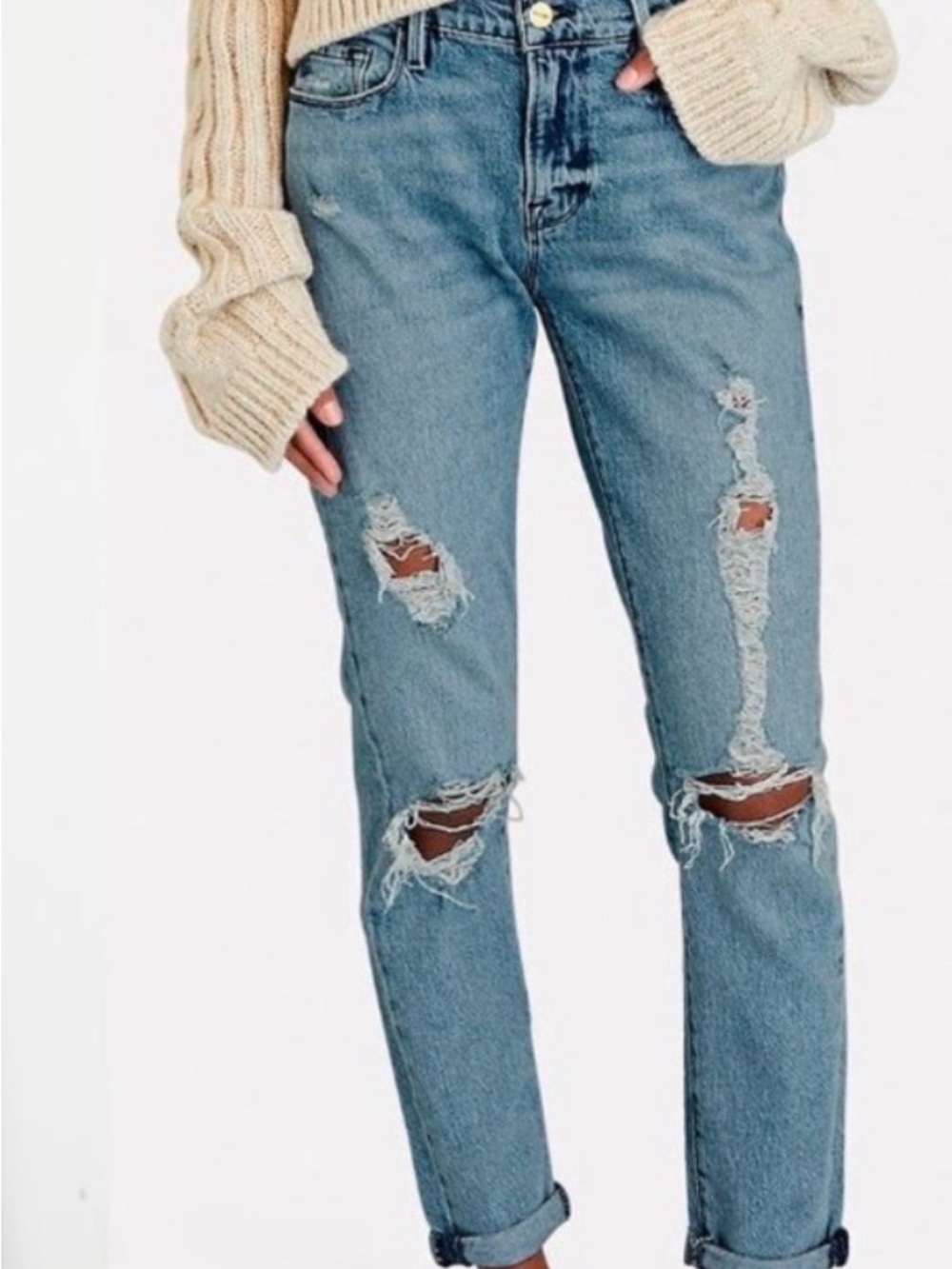Frame Denim Lee Garçon Mid Rise Jeans